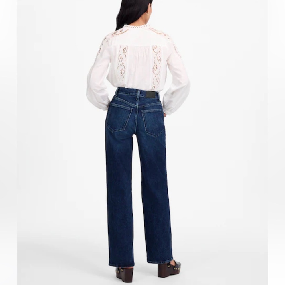 Madewell The Perfect Vintage Wide-Leg Jean Dark Blue Nighthawk Wash (Size 25) - Picture 4 of 14